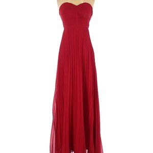 Lulu's Red Pleated Maxi Dress